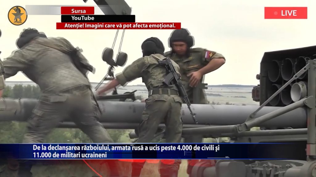 De la declansarea razboiului, armata rusa a ucis peste 4.000 de civili si 11.000 de militari ucraineni