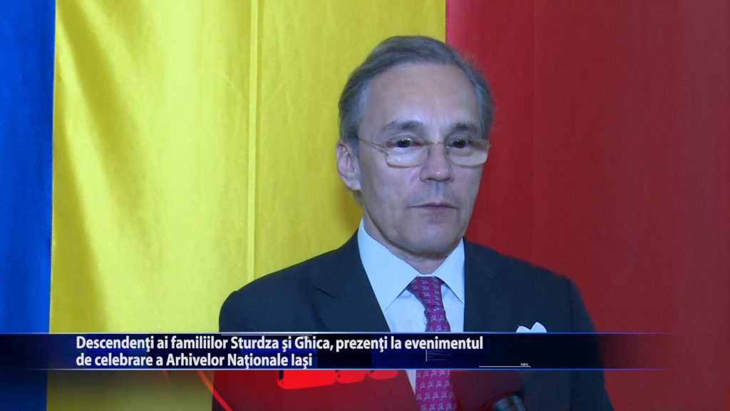 Descendenti ai familiilor Sturdza si Ghica, prezenti la evenimentul de celebrare a Arhivelor Nationale Iasi