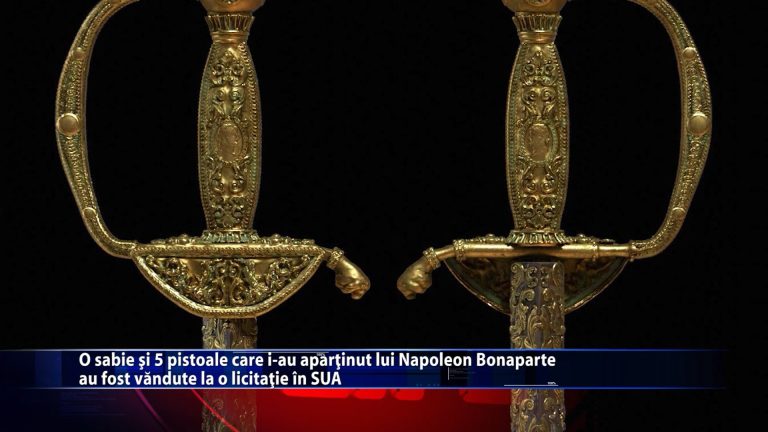 O sabie si cinci pistoale care i-au aparținut lui Napoleon Bonaparte au fost vândute la o licitație in SUA