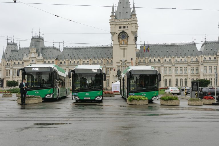 Iași: Primul autobuz electric Solaris a ieșit la stradă