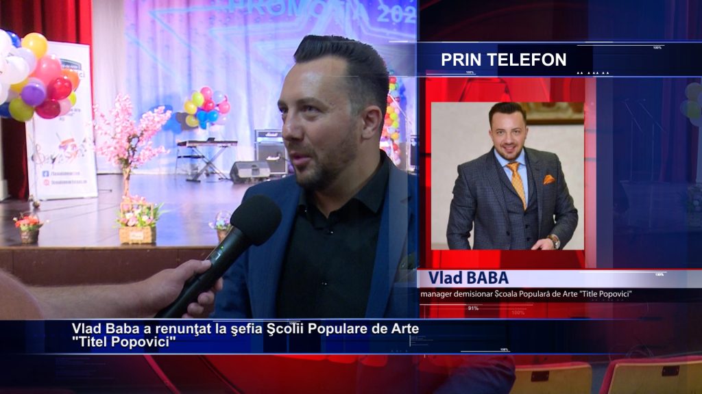 Vlad Baba a renuntat la sefia Scolii Populare de Arte „Titel Popovici”