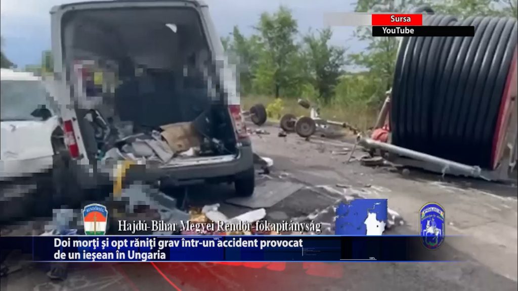 Doi morti si opt raniti grav intr-un accident provocat de un iesean in Ungaria