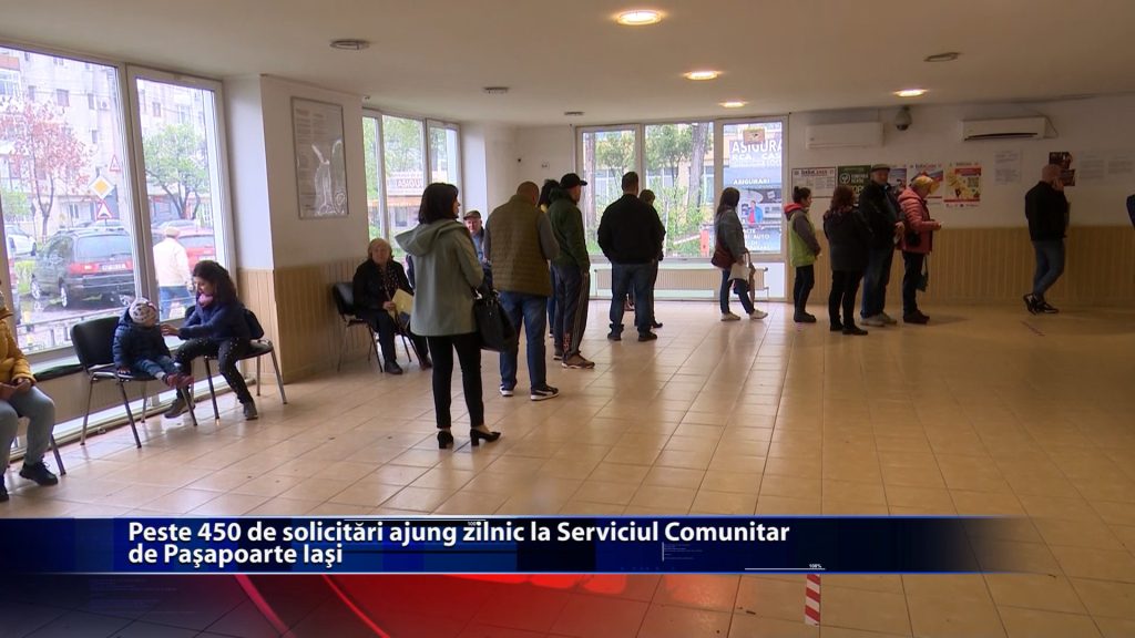 Peste 450 de solicitari ajung zilnic la Serviciul Comunitar de Pasapoarte Iasi