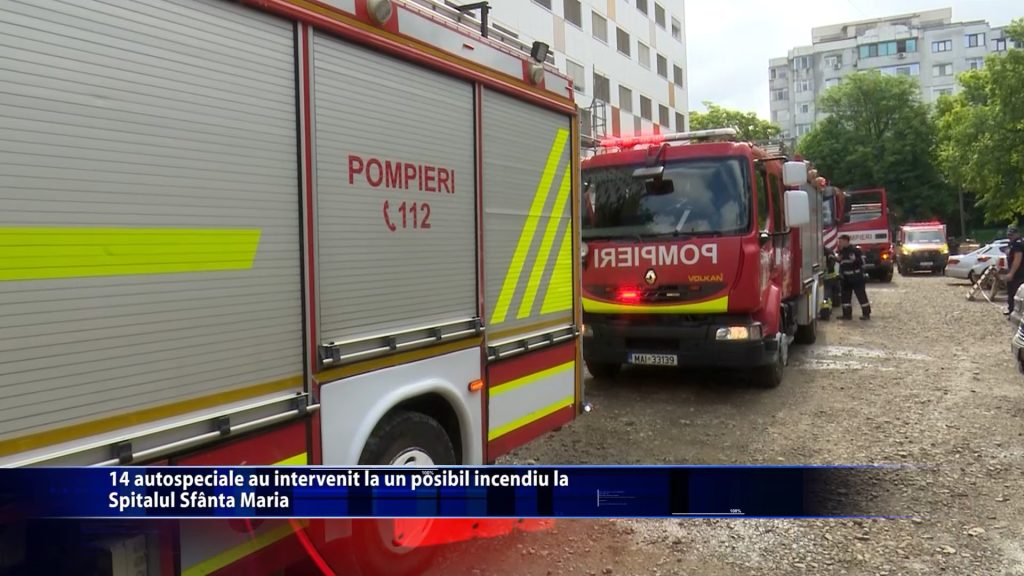 14 autospeciale au intervenit la un posibil incendiu la Spitalul Sfanta Maria