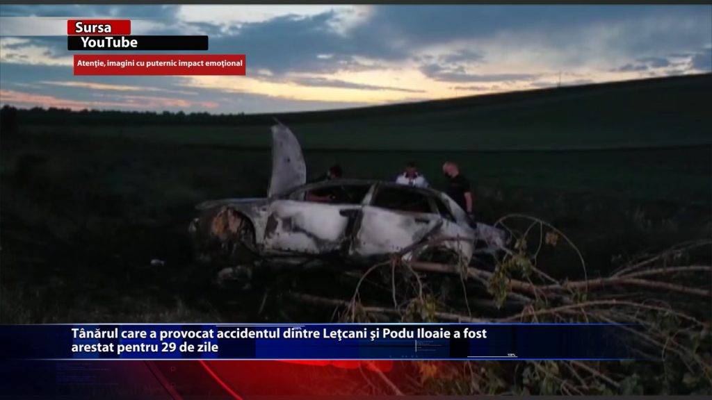 Tanarul care a provocat accidental dintre Letcani si Podu Iloaie a fost arestat pentru 29 de zile