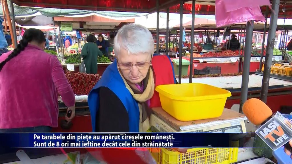 Pe tarabele din piete au aparut cirestele romanesti. Sunt de 8 ori mai ieftine decat cele din strainatate