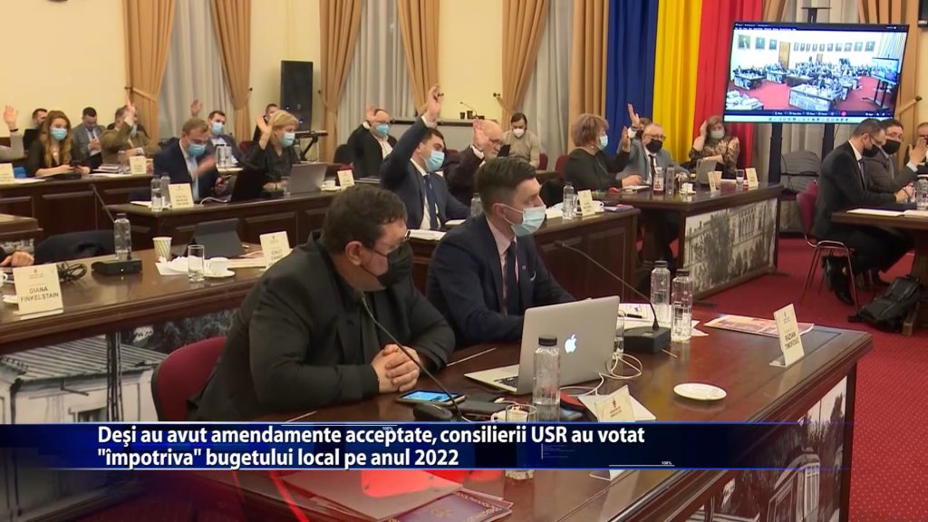 Desi au avut amendamente acceptate, consilierii USR au votat ,,impotriva” bugetului local pe anul 2022