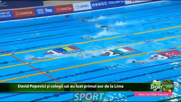 David Popovici si colegii sai au luat primul aur de la Lima