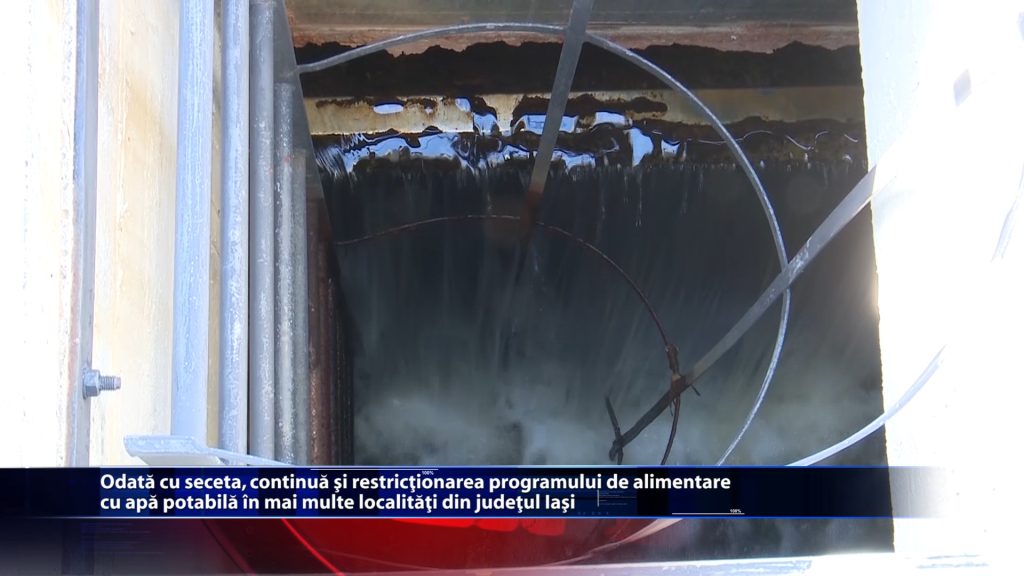 Odata cu seceta, continua si restrictionarea programului de cu apa potabila in mai multe localitati din judetul Iasi
