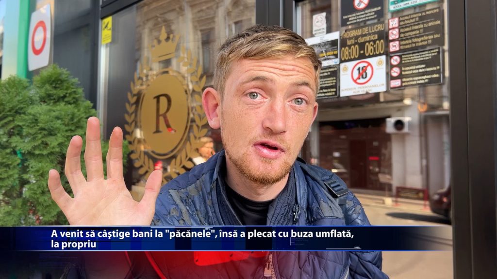 A venit sa castige bani la „pacanele”, insa a plecat cu buza umflata, la propriu