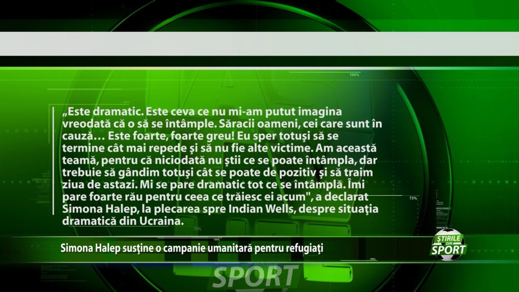 Simona Halep sustine o campanie umanitara pentru refugiati