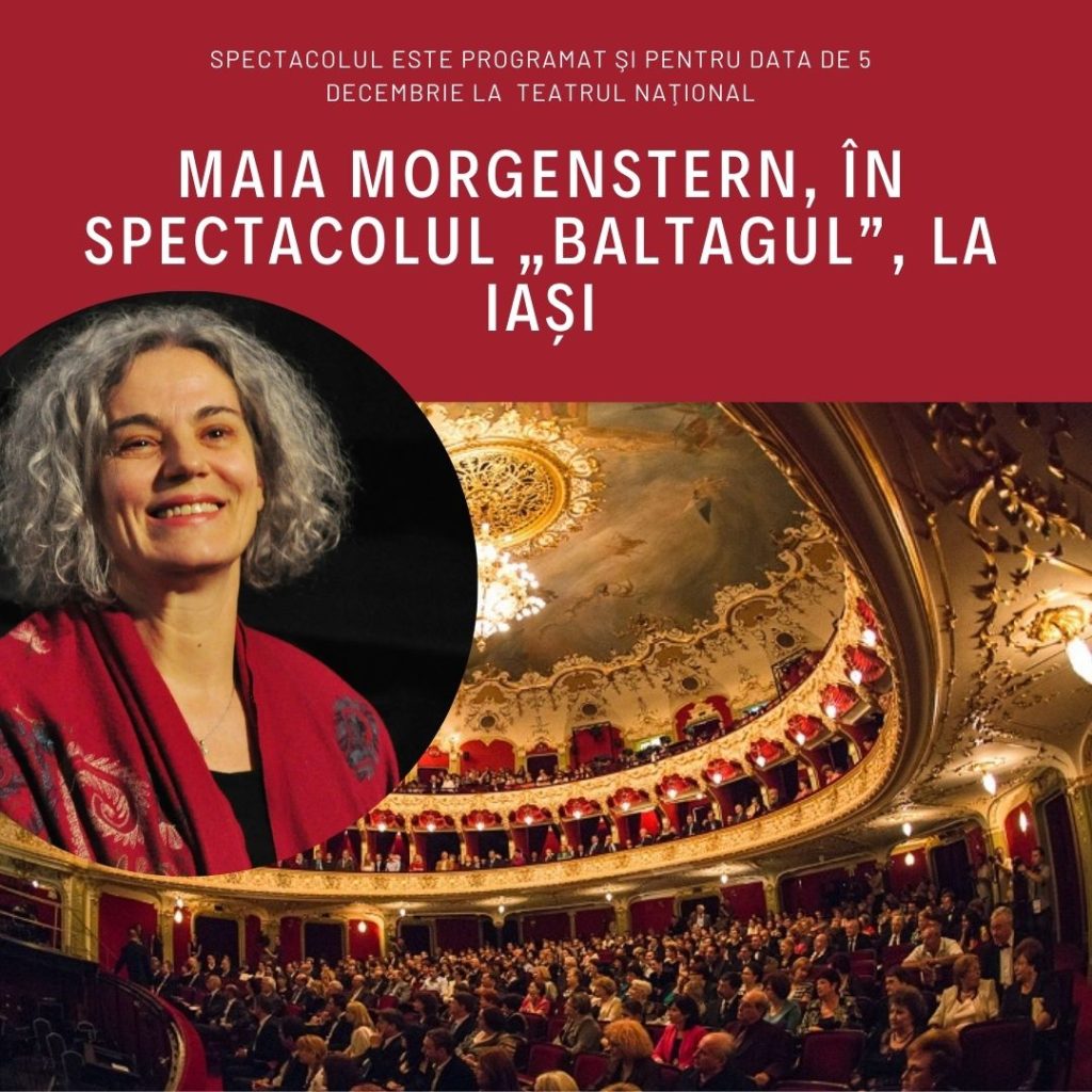 Sold Out în doar 10 minute la piesa de teatru „Baltagul”, cu celebra Maia Morgenstern, de pe 6 decembrie. Spectacolul este programat și pe 5 decembrie