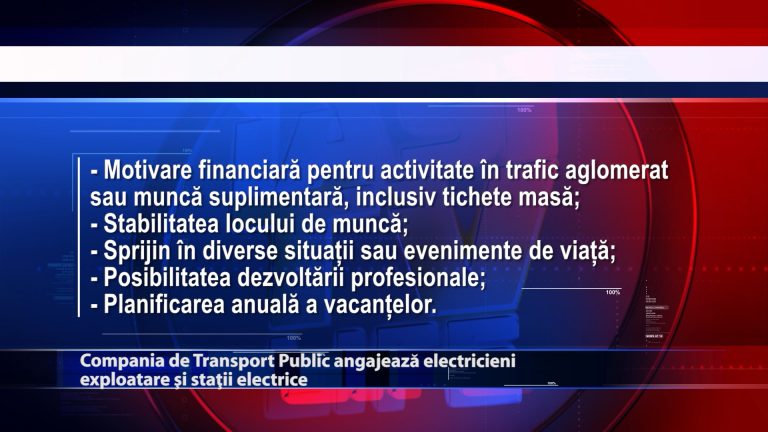 Compania de Transport Public angajeaza electricieni exploater centrale si statii electrice
