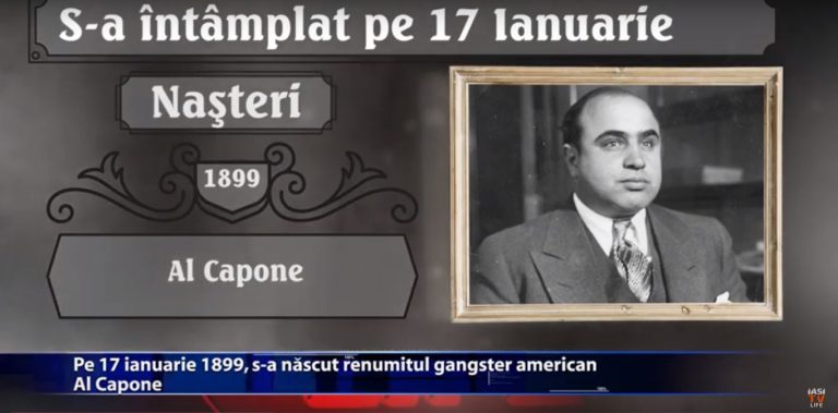 Pe 17 ianuarie 1899, s-a nascut renumitul gangster american Al Capone