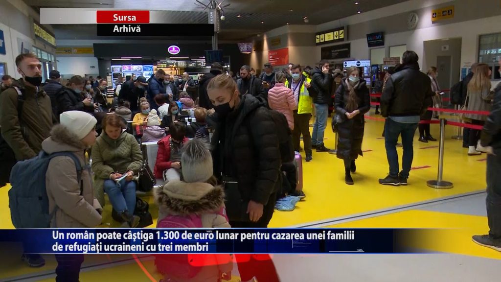 Un roman poate castiga 1.300 de euro lunar pentru cazarea unei familii de refugiati ucraineni cu trei membri
