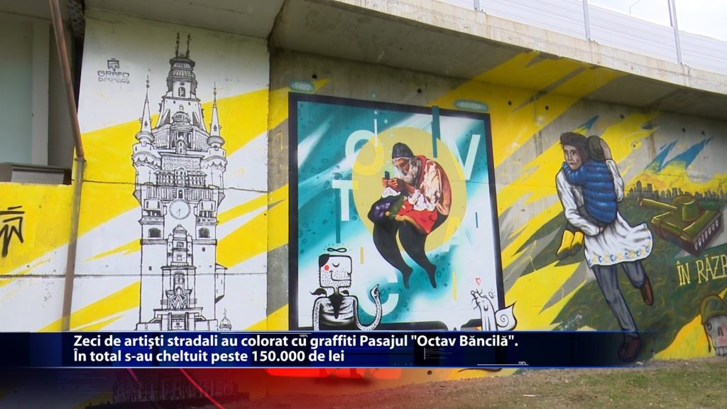 Zeci de artisti stradali au colorat cu graffiti Pasajul „Octav Bancila”. In total s-au cheltuit peste 150.000 de lei