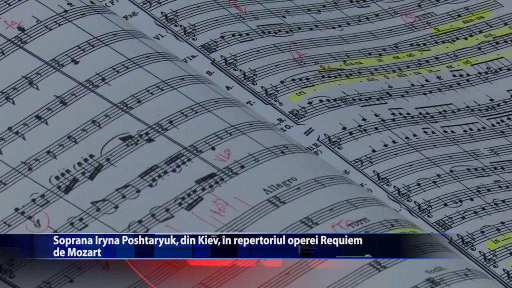 Soprana Iryna Poshtayiuk, din Kiev, in repertoriul operei Requiem de Mozart