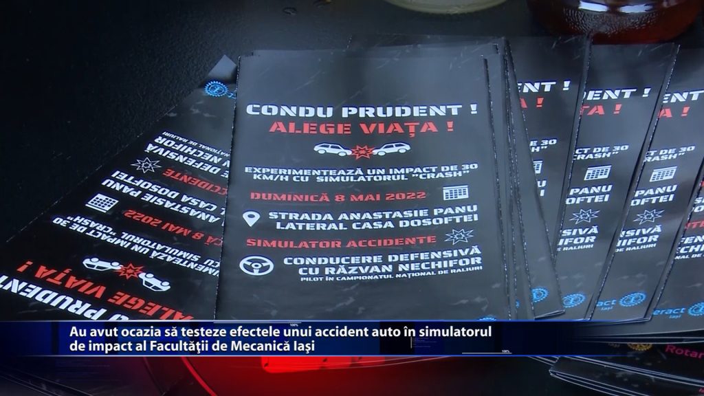 Au avut ocazia sa testeze efectele unui accident auto in simulatorul de impact al Facultatii de Mecanica