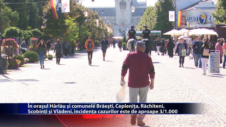 Orașul Hârlău și comunele Brăești, Ceplenița, Răchiteni, Scobinți și Vlădeni, incidenta cazurilor este de aproape 3/1.000