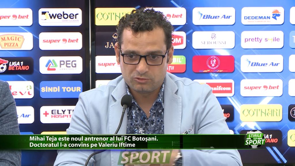 Mihai Teja este noul antrenor al lui FC Botosani. Doctoratul l-a convins pe Valeriu Iftime. Carte stie, rezultatele din practica insa lasa de dorit!