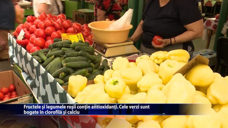 Fructele si legumele rosii contin antioxidanti. Cele verzi sunt bogate in clorofila si calciu