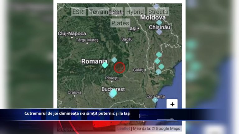 Cutremurul de joi dimineata s-a simtit puternic si la Iasi