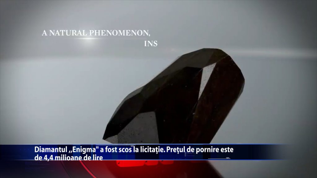 Diamantul ,,Enigma” a fost scos la licitatie. Pretul de pornire este de 4,4 milioane de lire