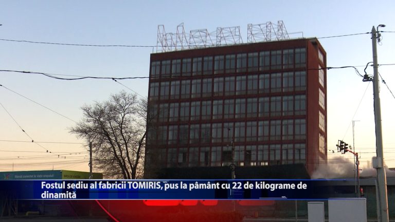 Fostul sediu al fabricii TOMIRIS, pus la pământ cu 22 de kilograme de dinamită
