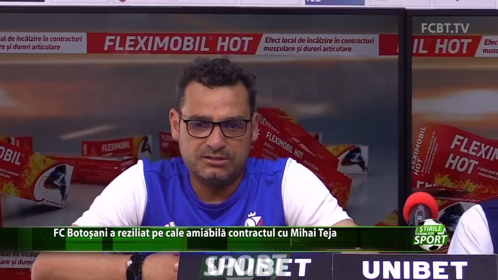 FC Botosani a reziliat pe cale amiabila contractul lui Mihai Teja