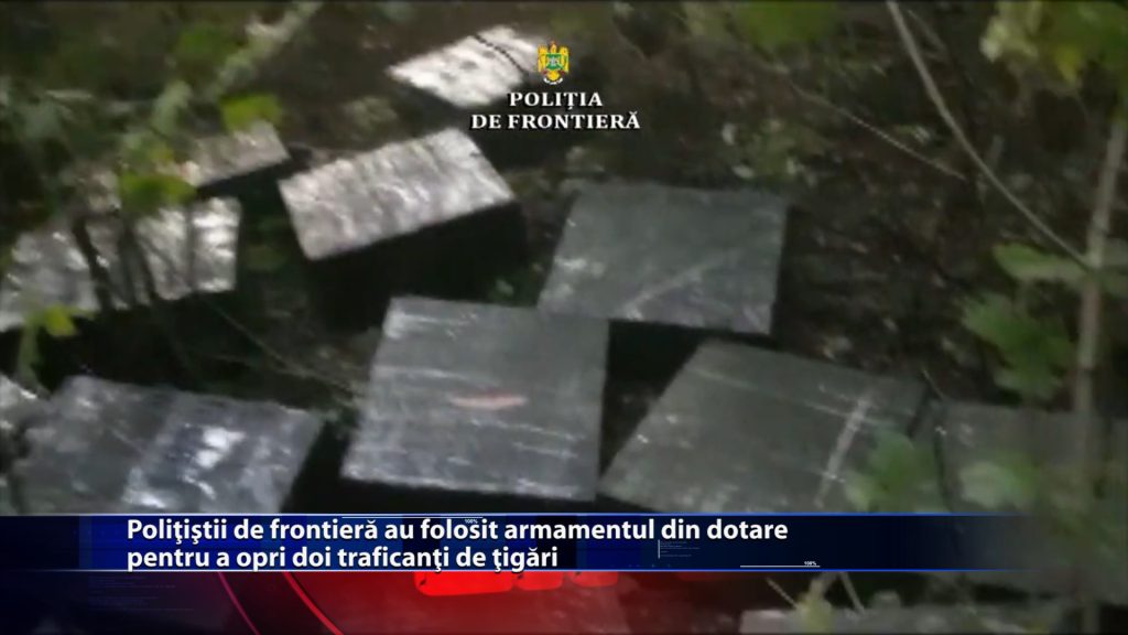 Polițiștii de frontieră au folosit armamentul din dotare pentru a opri doi traficanți de țigări