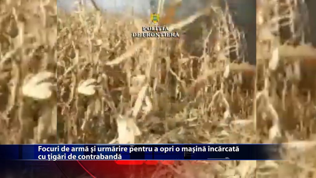 Focuri de arma si urmarire pentru a opri o masina incarcata cu tigari de contrabanda