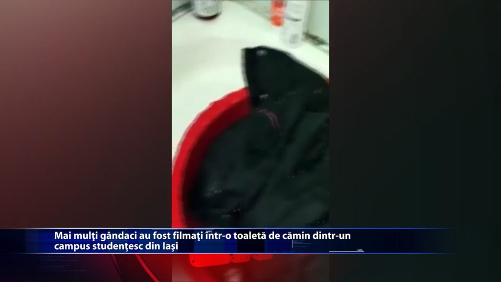 Mai multi gandaci au fost filmati intr-o toaleta de camin dintr-un capus studentesc din Iasi