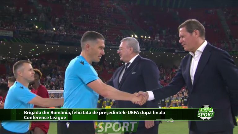 Brigada din România, felicitata de presedintele UEFA dupa finala Conference League