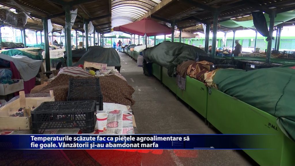 Temperaturile scazute fac ca pietele agroalimentare sa fie goale. Vanzatorii si-au abandonat marfa