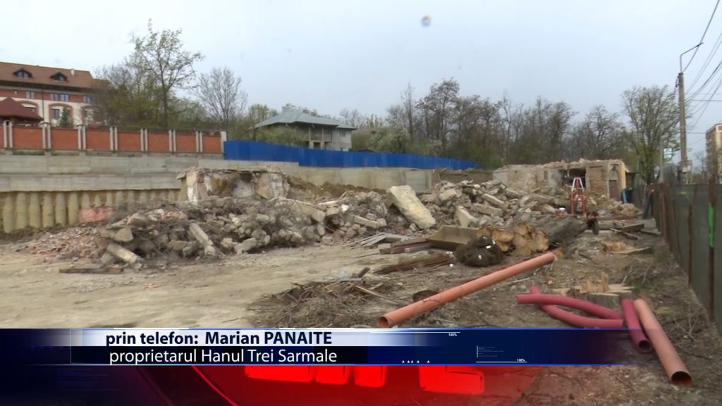 Hanul Trei Sarmale a fost pus la pamant, insa proprietarul nu avea autorizatie pentru demolare