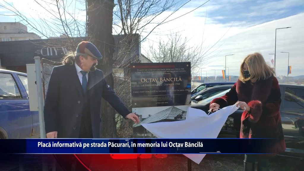 Placa informativa pe strada Pacurari, in memoria lui Octav Bancila