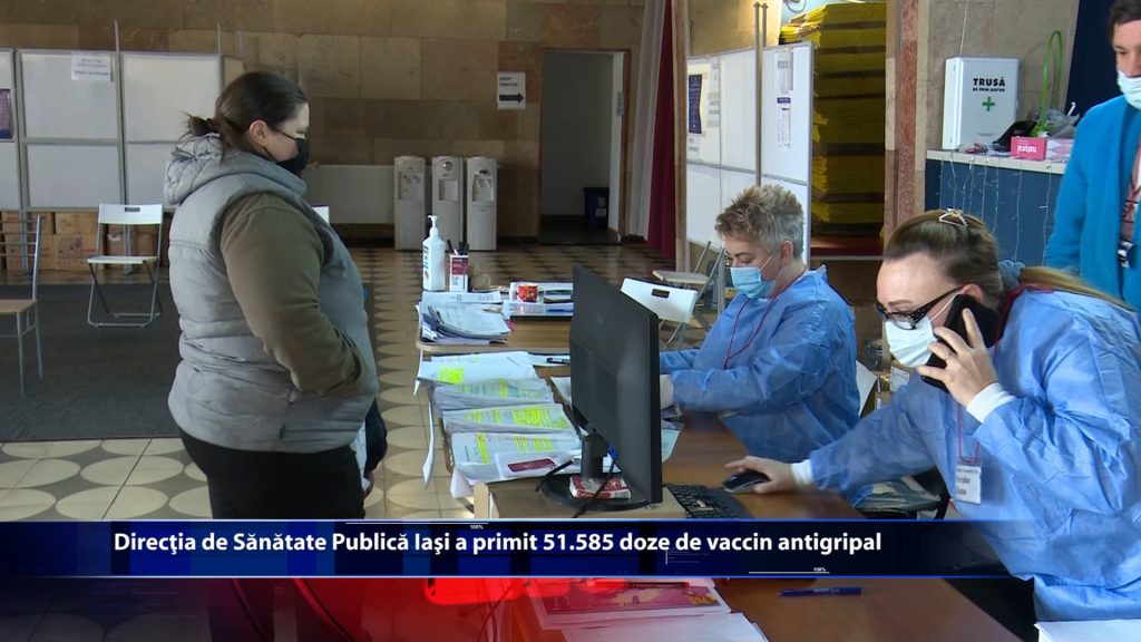 Directia de Sanatate Publica Iasi a primit 51.585 doze de vaccin antigripal