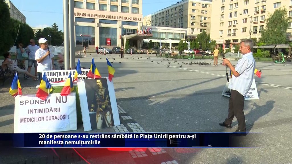 20 de persoane s-au strans sambata in Piata Unirii pentru a-si manifesta nemultumirile