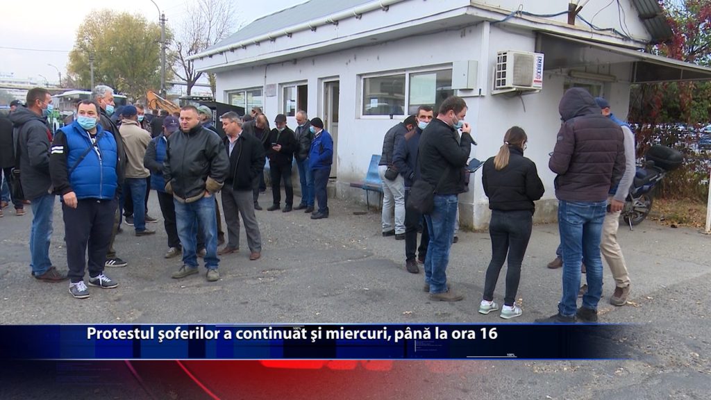 Protestul șoferilor a continuat și miercuri, până la ora 16