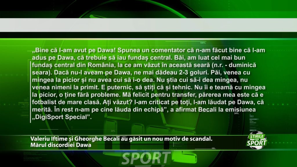 Valeriu Iftime si Gheorghe BEcali au gasit un nou motiv de scandal. Marul discordiei Dawa