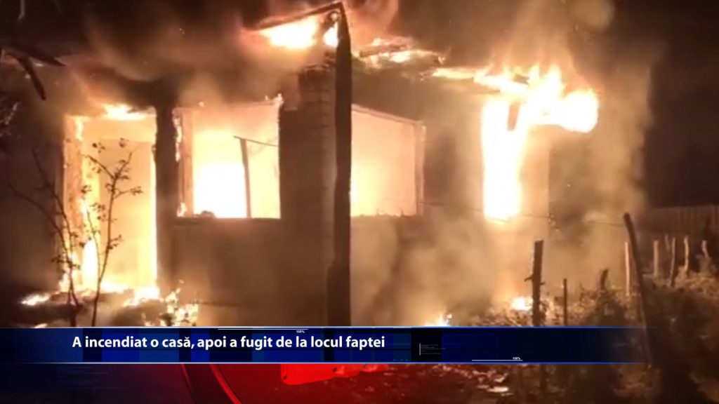 A incendiat o casa, apoi a fugit de la locul faptei