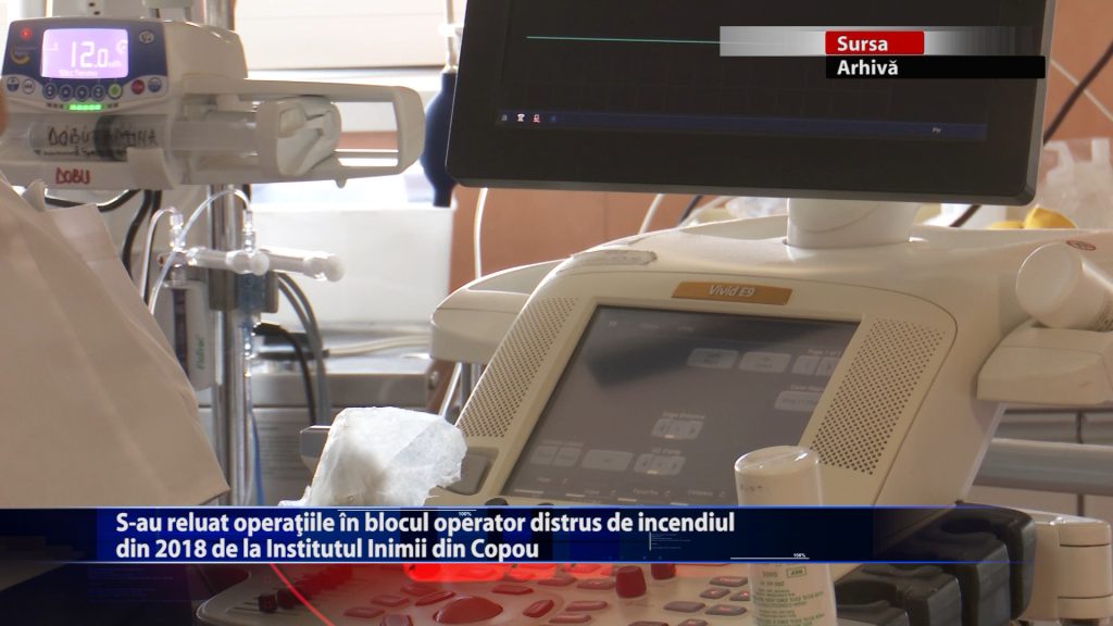 S-au reluat operațiile în blocul operator distrus de incendiul din 2018 de la Institutul Inimii din Copou