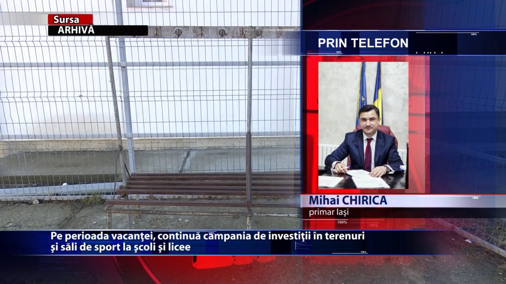 Pe perioada vacantei, continua campania de investitii in terenuri si sali de sport la scoli si licee