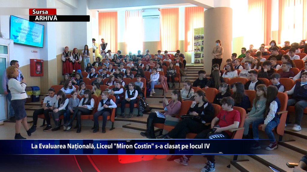 La Evaluarea Nationala, Liceul ,,Miron Costin” s-a clasat pe locul IV