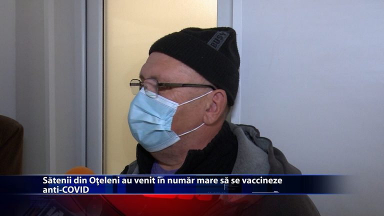 Satenii din Oteleni au venit in numar mare sa se vaccineze anti-COVID
