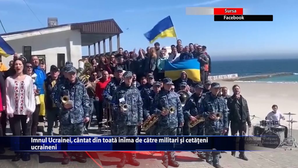 Imnul Ucrainei, cantat din toata inima de catre militari si cetateni ucraineni