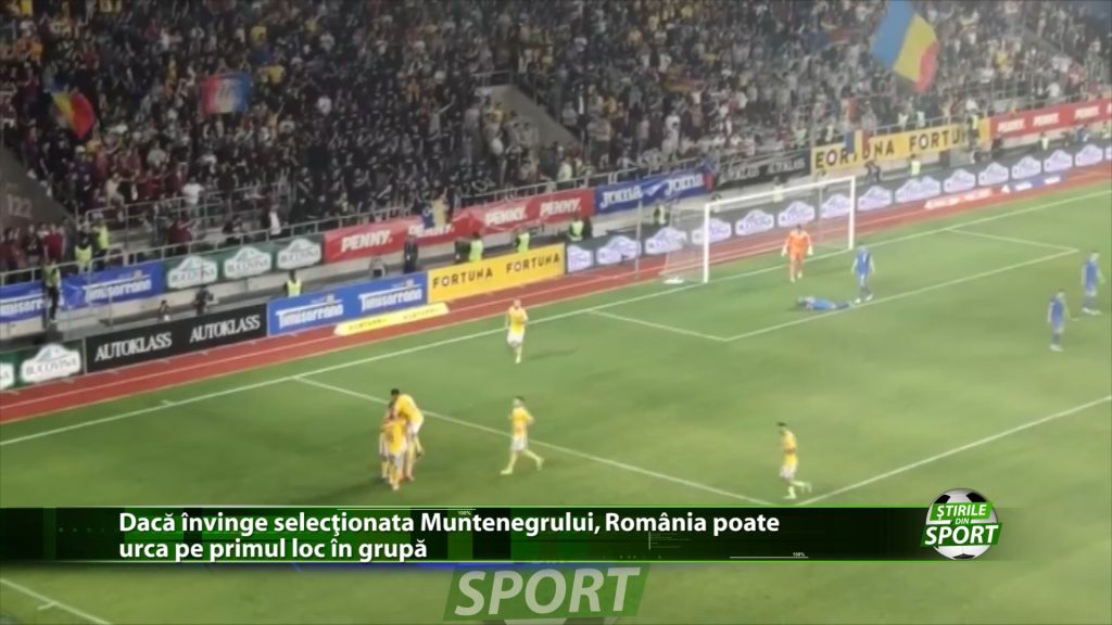 Daca invinge selectionata Muntenegrului, Romania poate urca pe primul loc in grupa