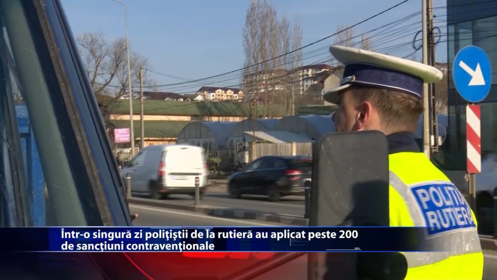 Intr-o singura zi politistii de la rutiera au aplicat peste 200 de sanctiuni contraventionale
