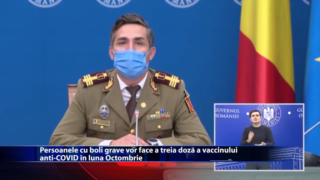 Persoanele cu boli grave vor face a treia doza a vaccinului anti-COVID în luna octombrie