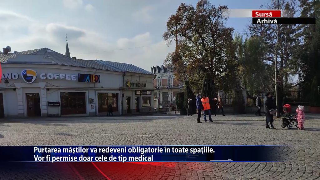 Purtarea mastilor va redeveni obligatorie in toate spatiile. Vor fi permise doar cele de tip medical